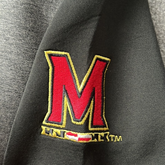 UMD Terps Bomber Letter Jacket Sweatshirt University Maryland Womens M 6 8 - Picture 6 of 17